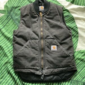 Carhartt ribbed-collar insulated vest.